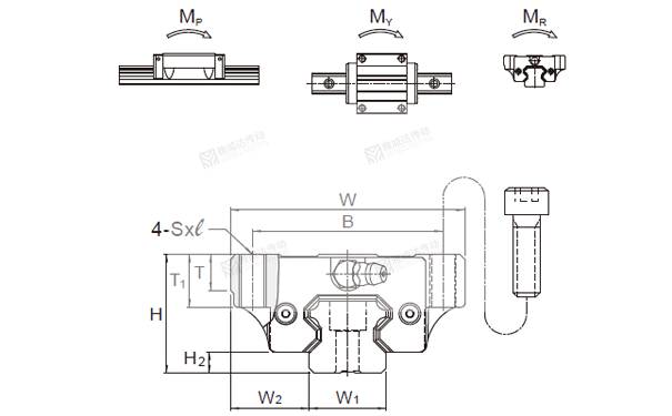 PMI重负荷型直线蜜桃视频在线观看视频MSA图纸3