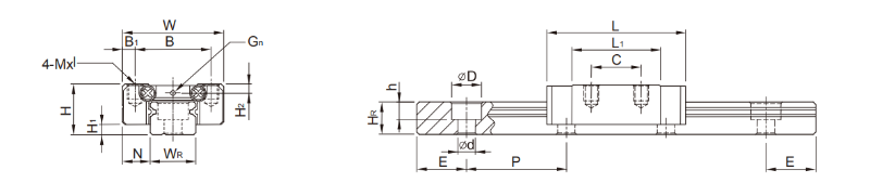 HIWIN上银微型蜜桃视频在线观看视频MGN9C尺寸详解